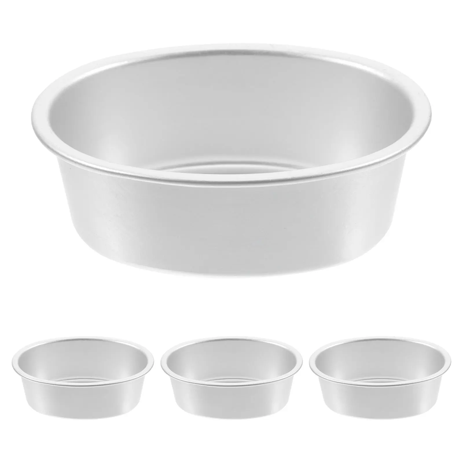 4 Pcs Cheesecake Mold Pan Baking Round Pans Aluminum Alloy Bread Molds for Metal Tools