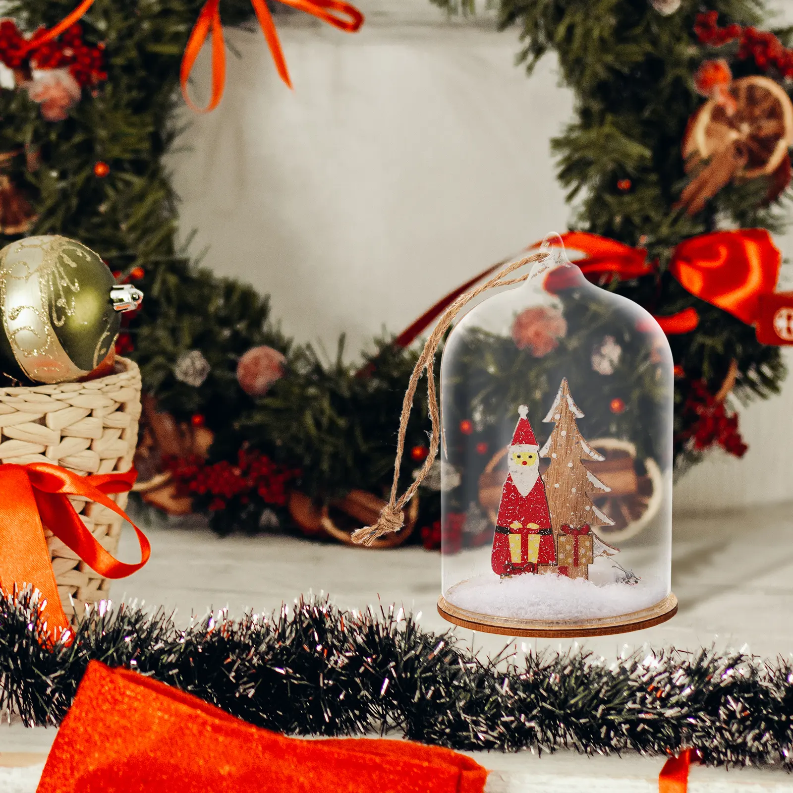 Glass Dome Lamp Micro L scape Decorative LED Lights Christmas nament Snowman Figurine Holiday Lighting Bedroom Living Room Home