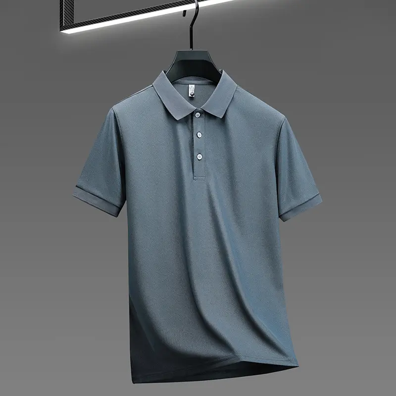 High quality men's short sleeve polo shirt summer fashion brand solid color classic golf top comfortable casual business T-shirt