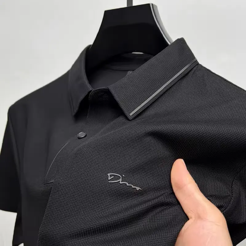 High end designer brand short sleeve POLO shirt men cool breathable summer T-shirt fashionable embroidery casual men's clothing