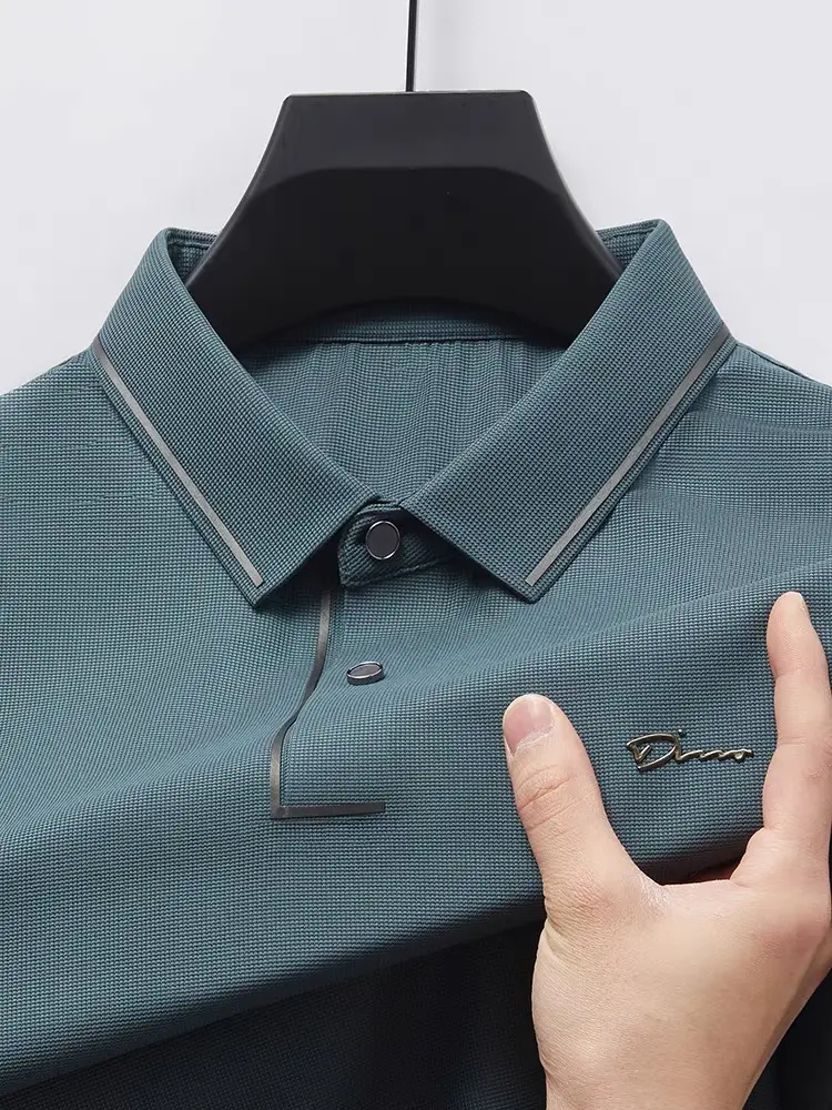 High end designer brand short sleeve POLO shirt men cool breathable summer T-shirt fashionable embroidery casual men's clothing