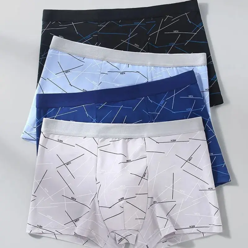 6Pcs Men's Sexy Underwear Boxers Mens Short Soft Comfortable Breathable Fashion Antibacterial Trunks Fitness Running Man Shorts