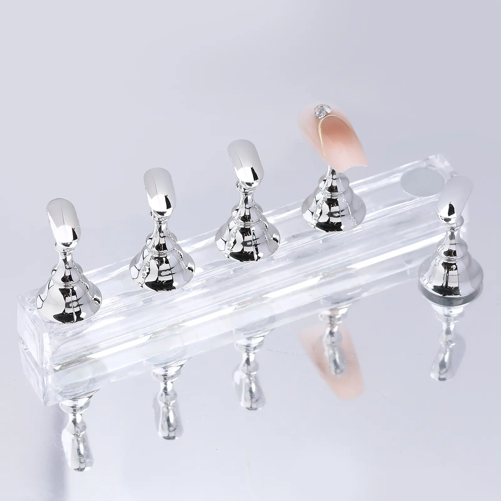 Magnetic Nail Holder Set False Nail Tip Practice Stand Crystal Base Holder Acrylic Showing Shelves Nail Art Display For SalonDIY