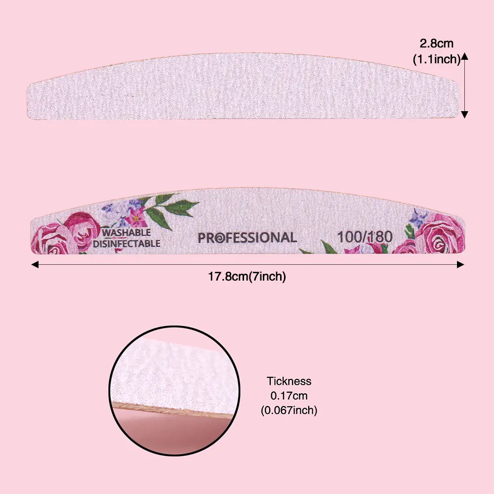 5/10/50pcs Ultra thin Nail File Professional Nail Art Sanding Buffer Files Double Side For Manicure Pedicure UV Gel Tips