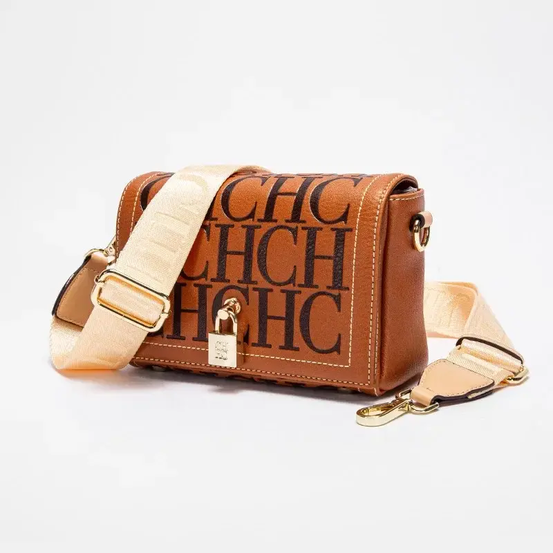 CH Solid Colour Printed Head Bag Women's Shoulder Bag Luxury Brand Fashion Design Model Metal Accessories Women's Crossbody Bag