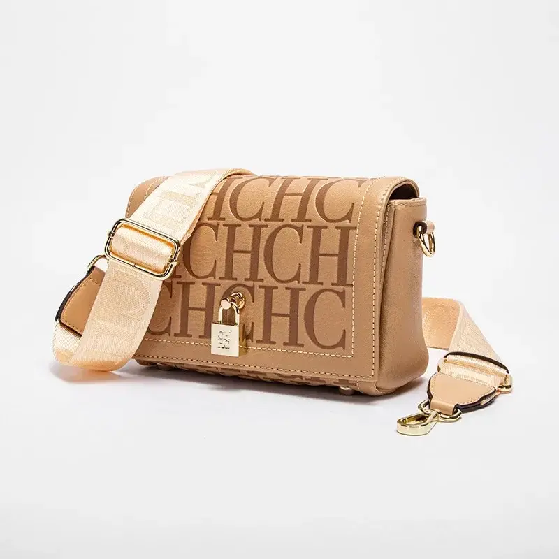 CH Solid Colour Printed Head Bag Women's Shoulder Bag Luxury Brand Fashion Design Model Metal Accessories Women's Crossbody Bag