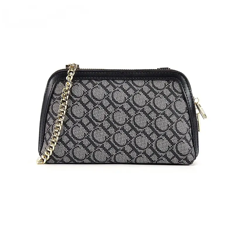 CH Chain Shoulder Bag Letter Printed Shoulder Bag Fashion Retro Crossbody Designer Light Luxury Chain Suede Leather Bag