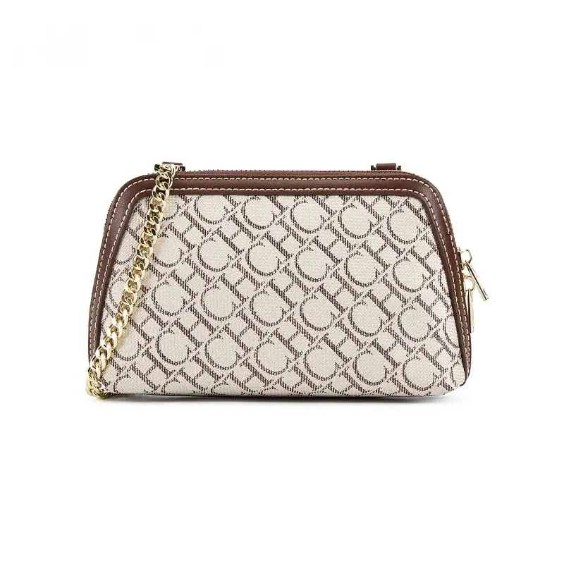 CH Chain Shoulder Bag Letter Printed Shoulder Bag Fashion Retro Crossbody Designer Light Luxury Chain Suede Leather Bag