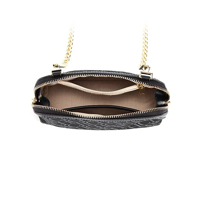 CH Chain Shoulder Bag Letter Printed Shoulder Bag Fashion Retro Crossbody Designer Light Luxury Chain Suede Leather Bag