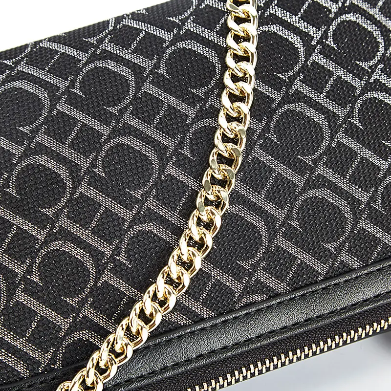CH Chain Shoulder Bag Letter Printed Shoulder Bag Fashion Retro Crossbody Designer Light Luxury Chain Suede Leather Bag