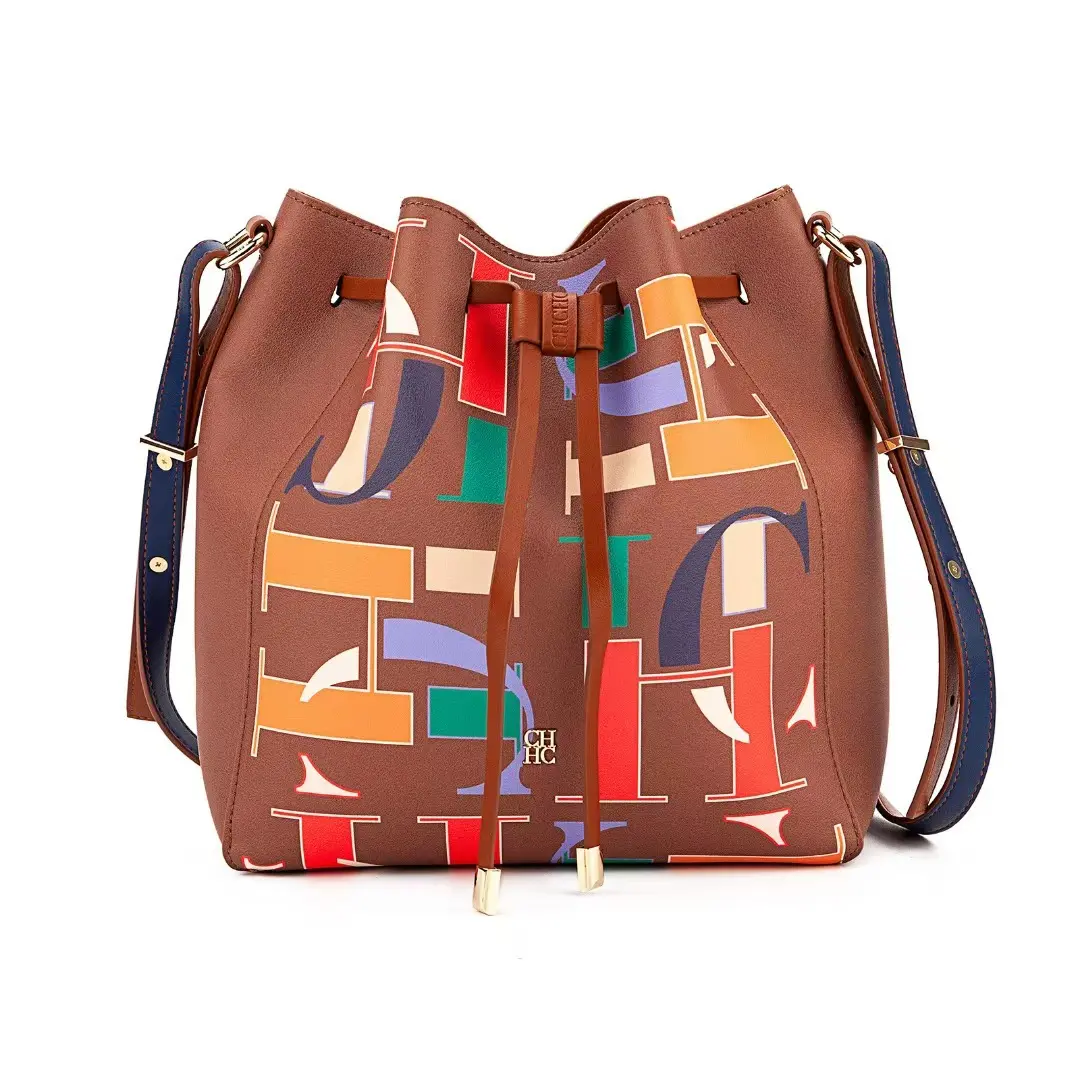 CH Women's Crossbody Bag Unique Letter Print Design Women's Shoulder Bag High Fashion Daily Commuter Style Women's Bucket Bag