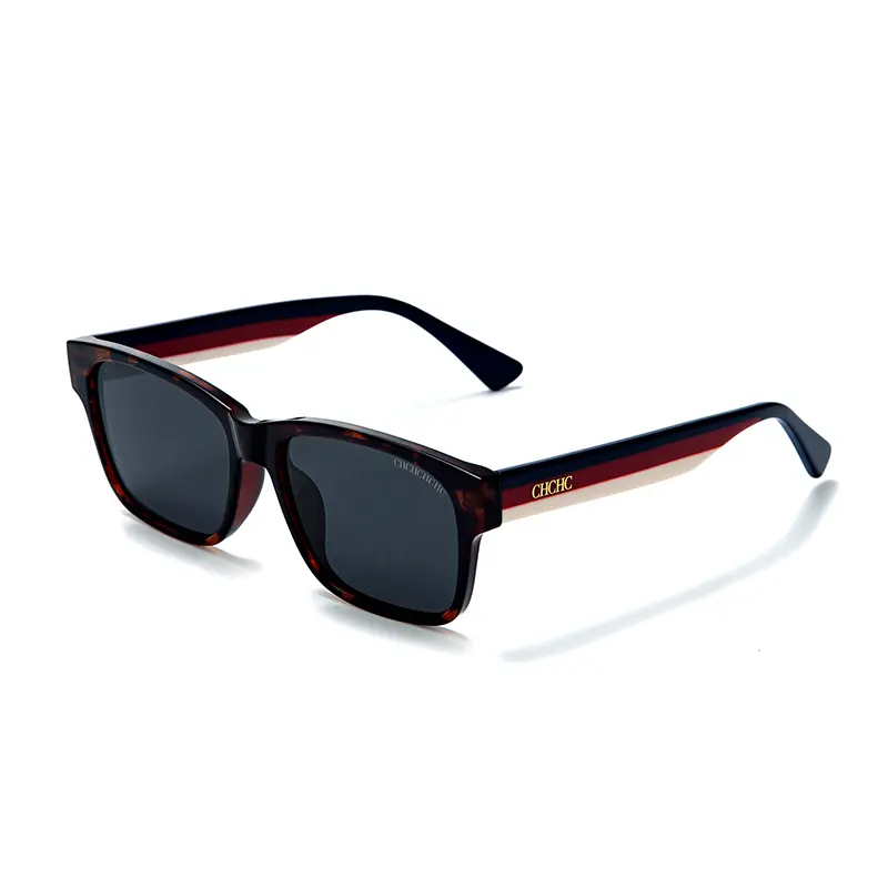 CH High-Quality Versatile Square Frame Casual Style Adult Sunglasses with a Premium Fashion Gradient Leg Style Sunglasses