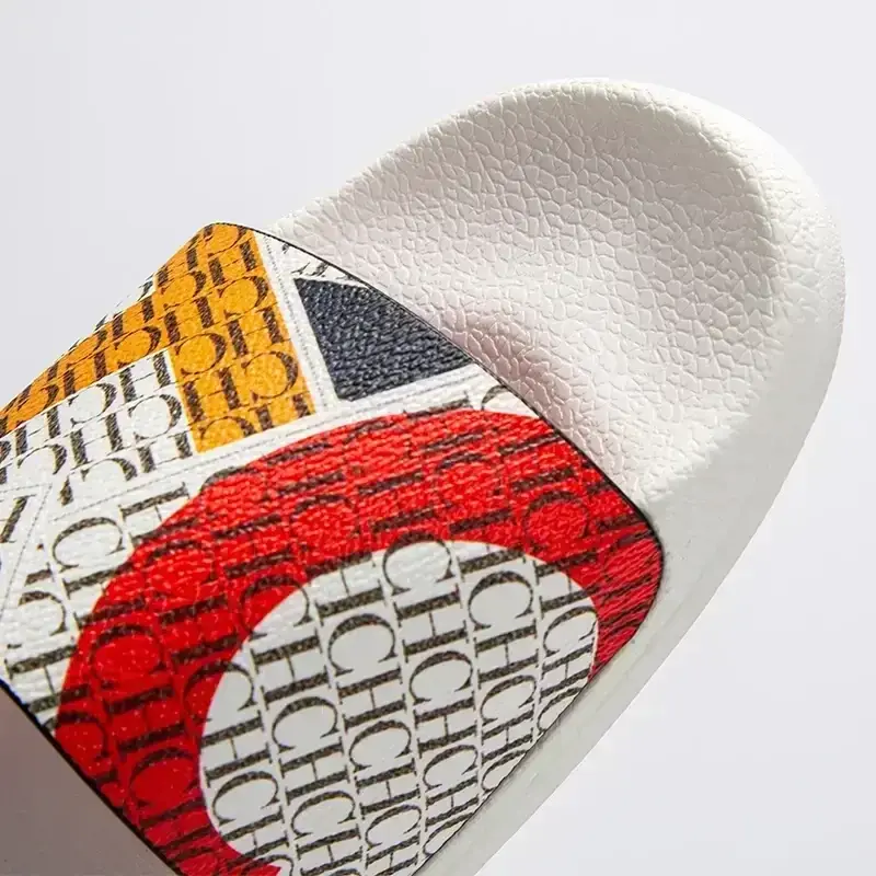 CH Women's Slippers New Fashion Letter Printed Flip Flops Beach Shoes Multi Scene Universal Women's Silicone Beach Shoes