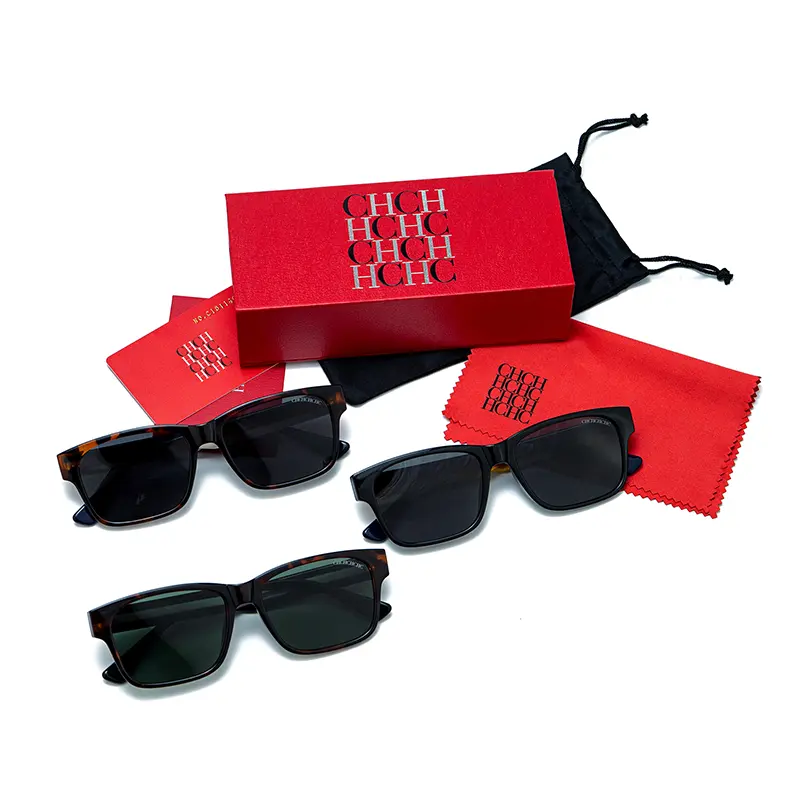 CH High-Quality Versatile Square Frame Casual Style Adult Sunglasses with a Premium Fashion Gradient Leg Style Sunglasses