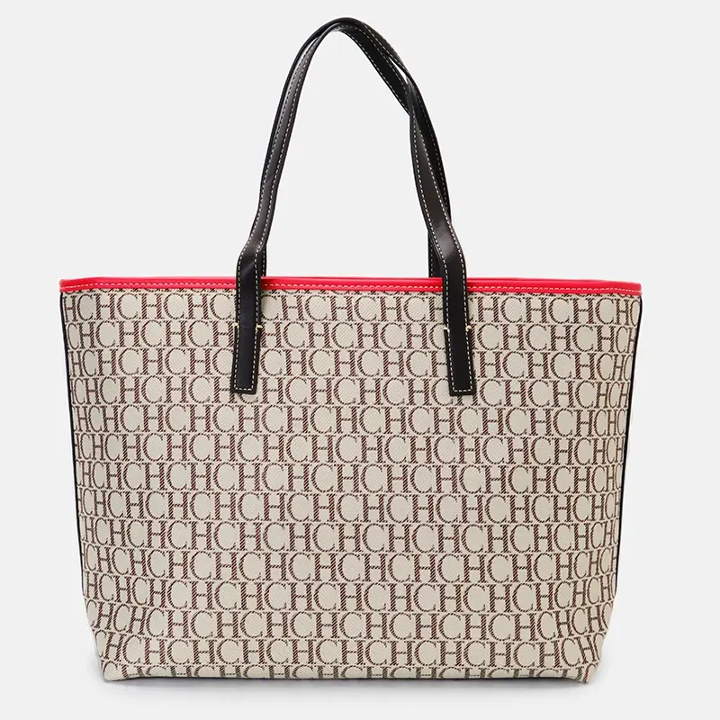 CH Letter Zipper Brand Fashion Elegant Large Capacity Ladies Shoulder Bag Knitting Pattern Design High Quality Ladies Handbag