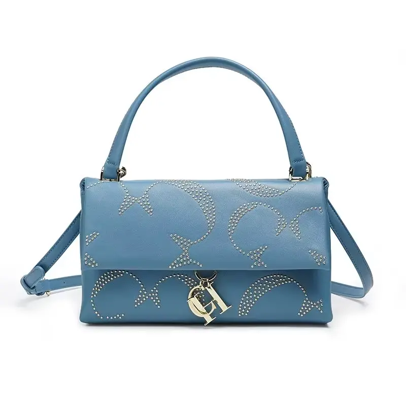 CH Luxury Women's Crossbody Bag Classic Gold Chain Hardware Accessories Women's Leather  Fashion Designer Women's Shoulder Bag