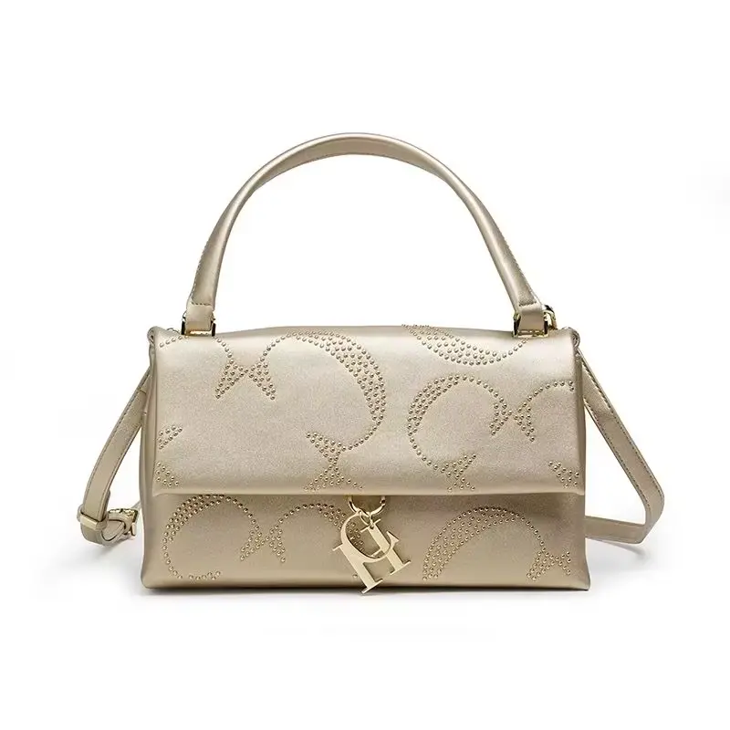 CH Luxury Women's Crossbody Bag Classic Gold Chain Hardware Accessories Women's Leather  Fashion Designer Women's Shoulder Bag