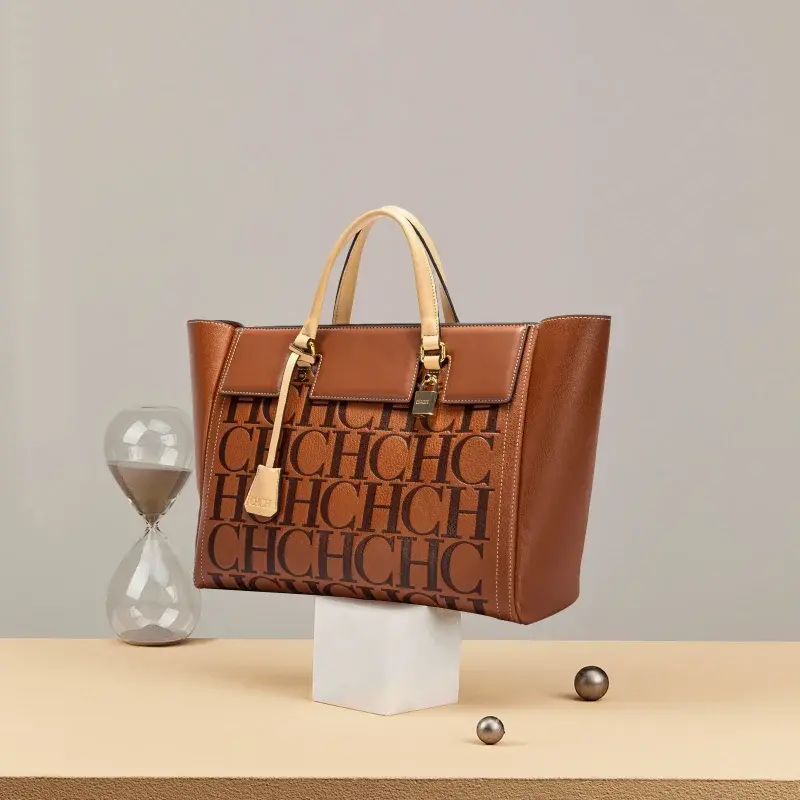 CH Women's Tote Bag High-end Daily Commuter Bag Temperament Women's Versatile Bag Fashion Letter Print Design Ladies Shoulder Ba