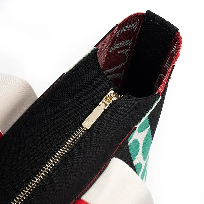 CH Casual Trend Shoulder Bag Simple Commuter Large Capacity Ladies Shopping Handbag New Stripe Splicing Design Crossbody Bags