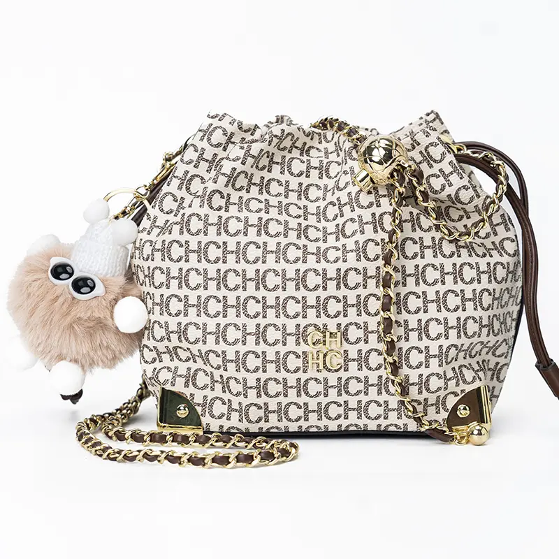 CH Light Luxury Chain Bag Adjustable Brand Letter Print Cartoon Pendant Design Unique Popular Crossbody High Quality Ladies