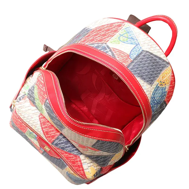 CH Large Capacity Daily Casual Style Women's Shoulder Bag Fashion Versatile Premium Feeling Unique Print Patter Women's Backpack