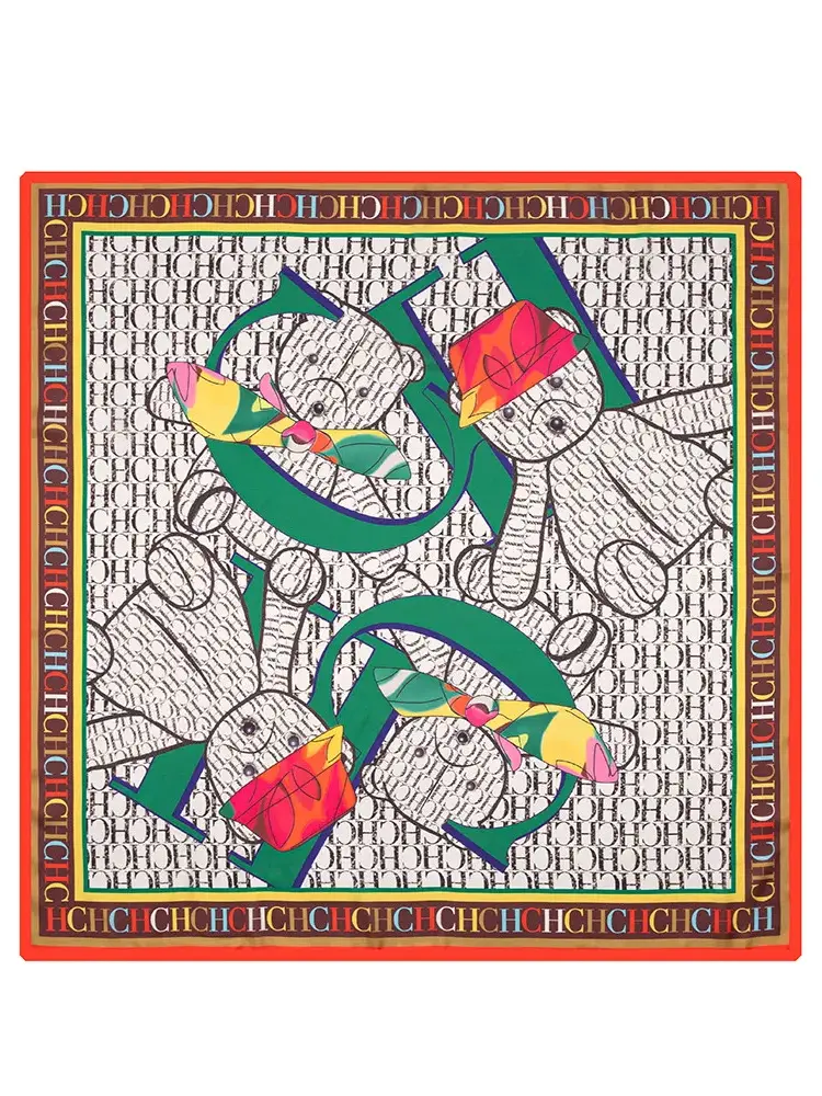 CH Square Scarf High-grade Multi-functional Square Scarf Ladies Long Silk High-grade Scarf Versatile Daily Universal