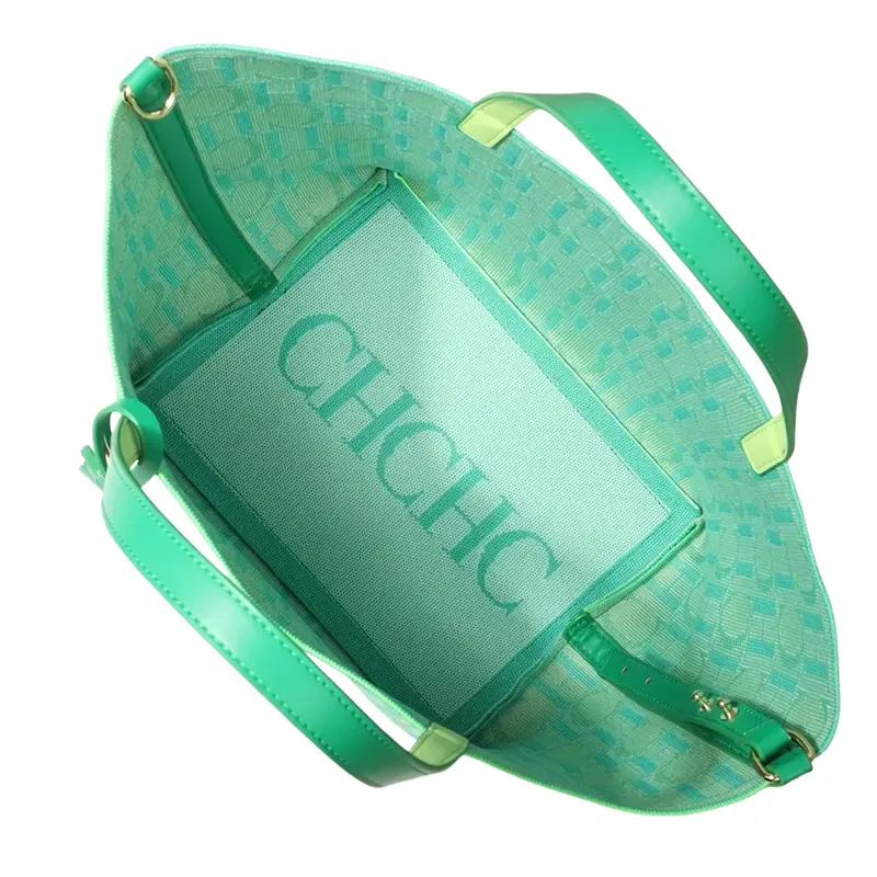 CH Daily Commuter Versatile Tote Bag Superior Fashion Ladies Shoulder Bag Pure Colour Letter Printing Design Ladies Bucket Bag