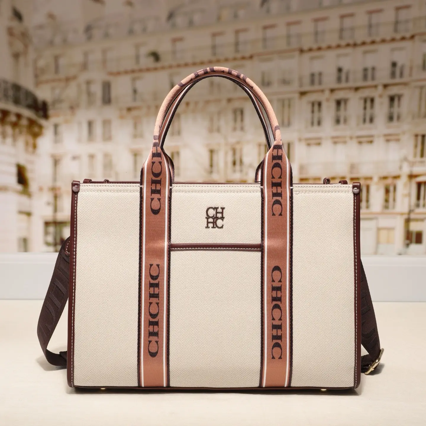 CH Fashion Canvas Tote Bag Simple Classic Style Design Large Capacity 2025 New Multifunctional Women's Shoulder Bag