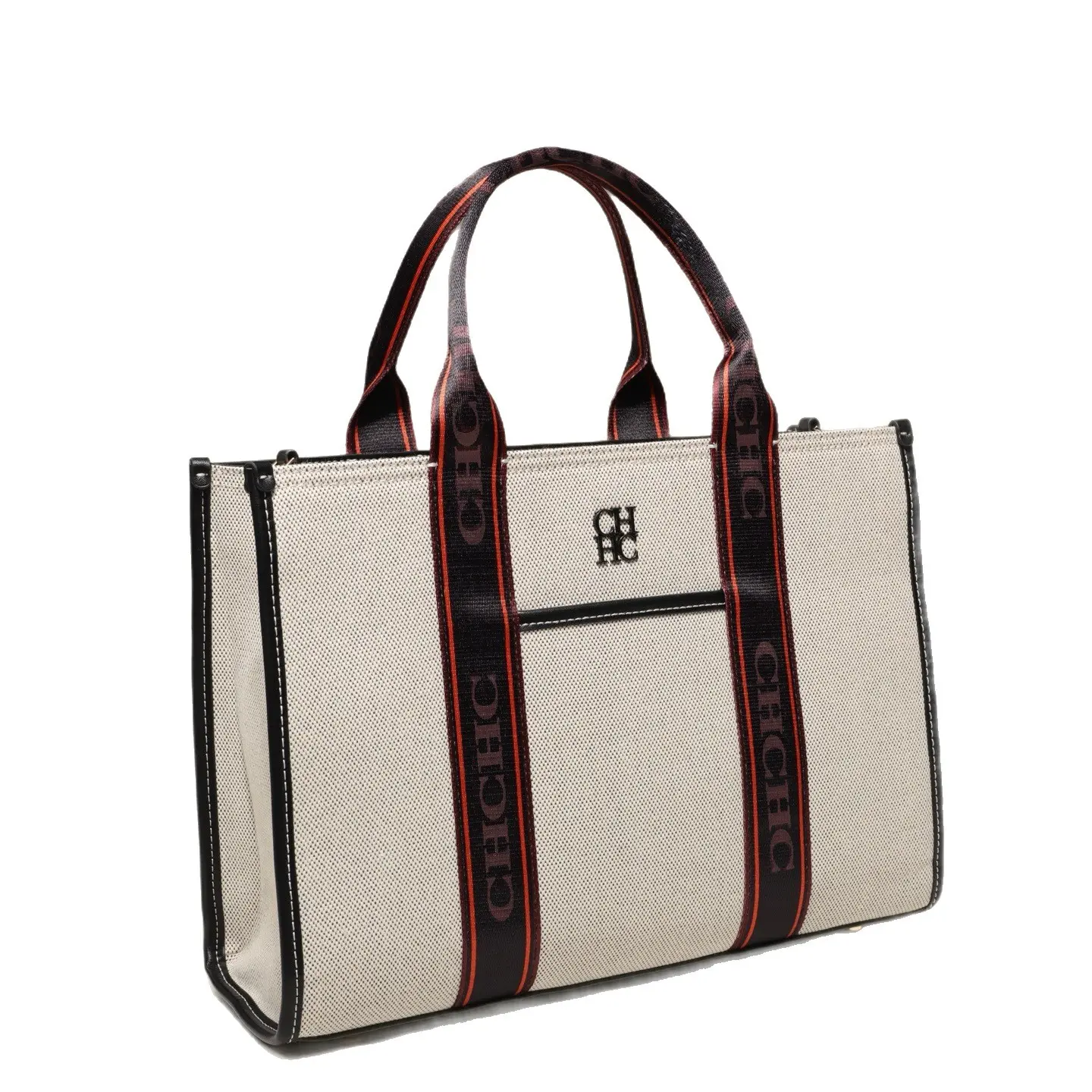CH Fashion Canvas Tote Bag Simple Classic Style Design Large Capacity 2025 New Multifunctional Women's Shoulder Bag