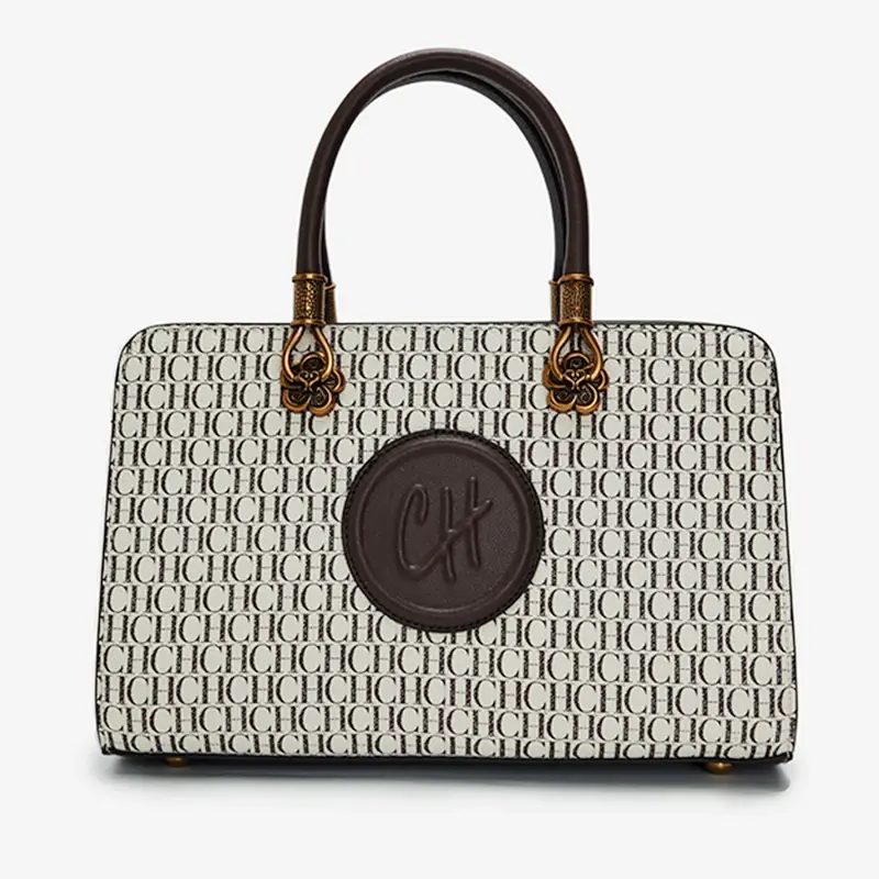 CH Circle Design, Light Luxury Brand, Monogram Design, Internal Compartment, Multi-Functional Crossbody Bag, Women's Tote