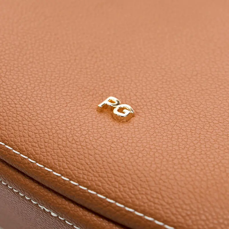 PG Fashion Women's Tote Bag Versatile Simple Solid Color Printed Lettering Metal Logo Brand Crossbody Bag Shoulder Bag