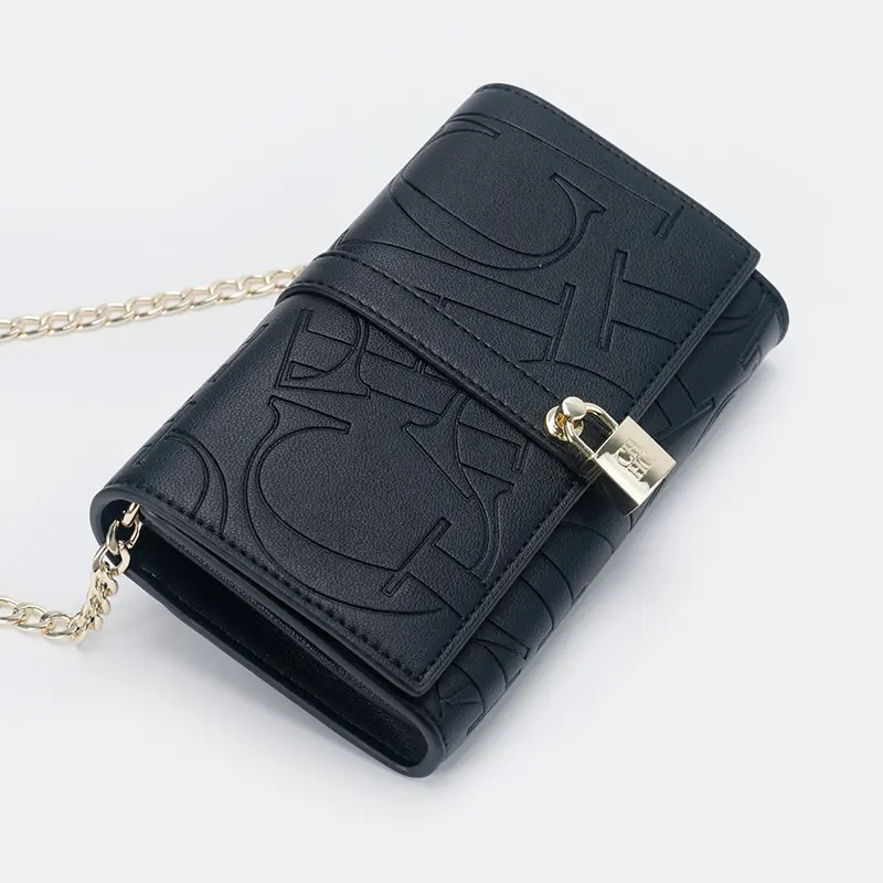 CH Fashion Solid Color Big Letter Print High Quality Lock Design Chain Bag PU Material 2025 Designer New Women's Shoulder Bag