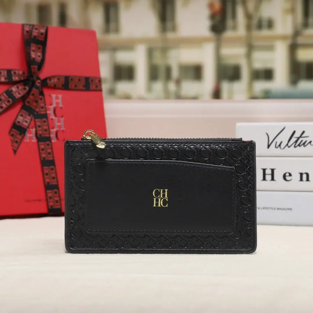 CH Women's Wallet Multi-Use Compact Fashion Money Clip Multiple Colors Elegant Convenient Boxes Simple Color Women's Card Bag