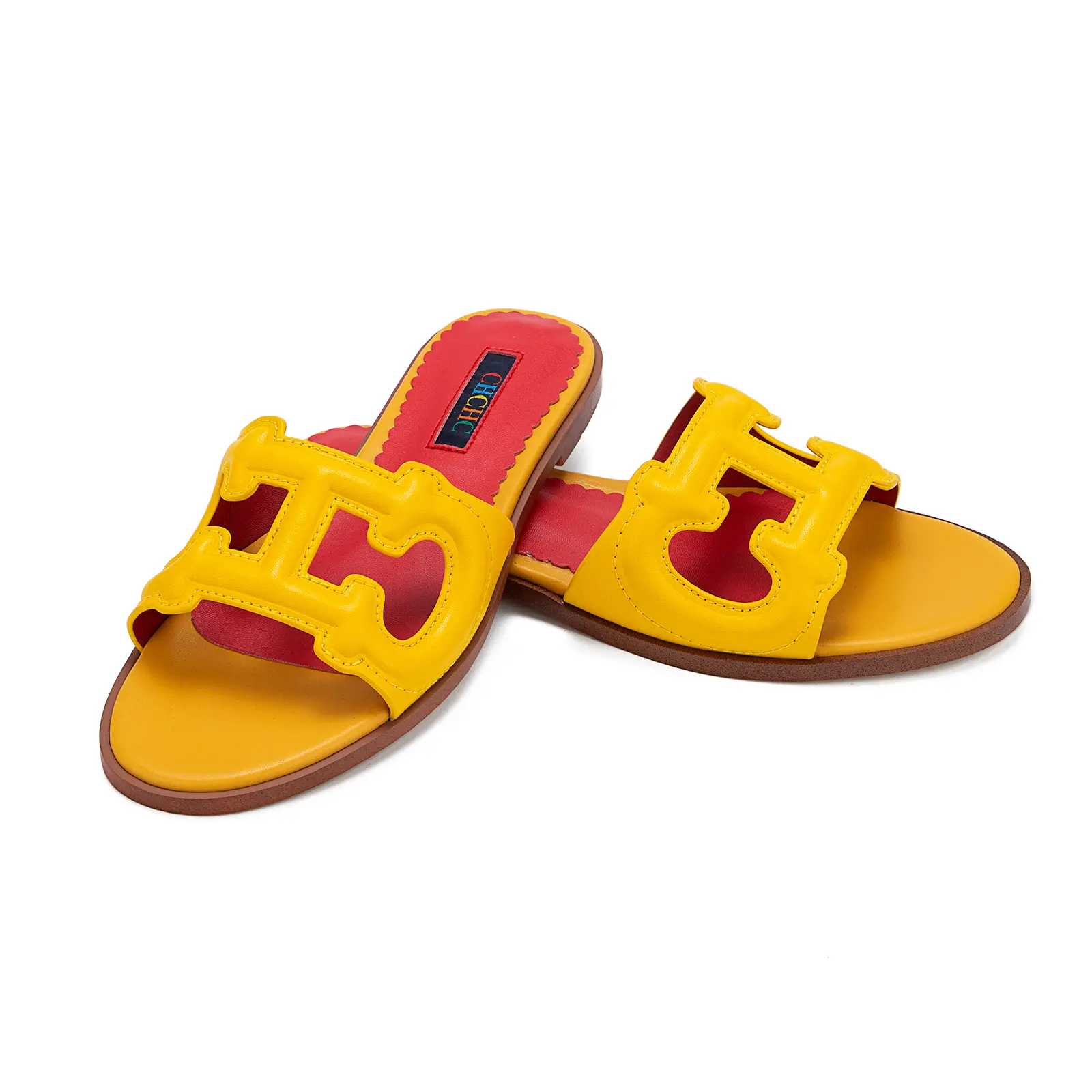 CH Women's Solid Color Slippers for Outings, Exquisite and Fashionable Brand, Versatile Casual Women's Flat Shoes