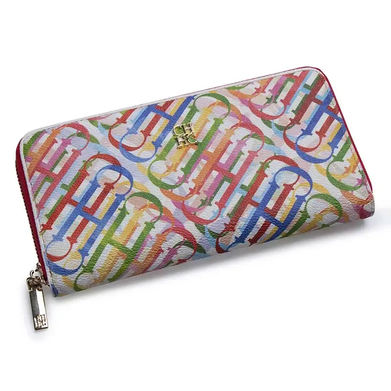 CH Brand Pattern Printing Design Ladies Wallet Fashion Classic Women Small Wallet Standard Wallet Pure Color Design High Quality