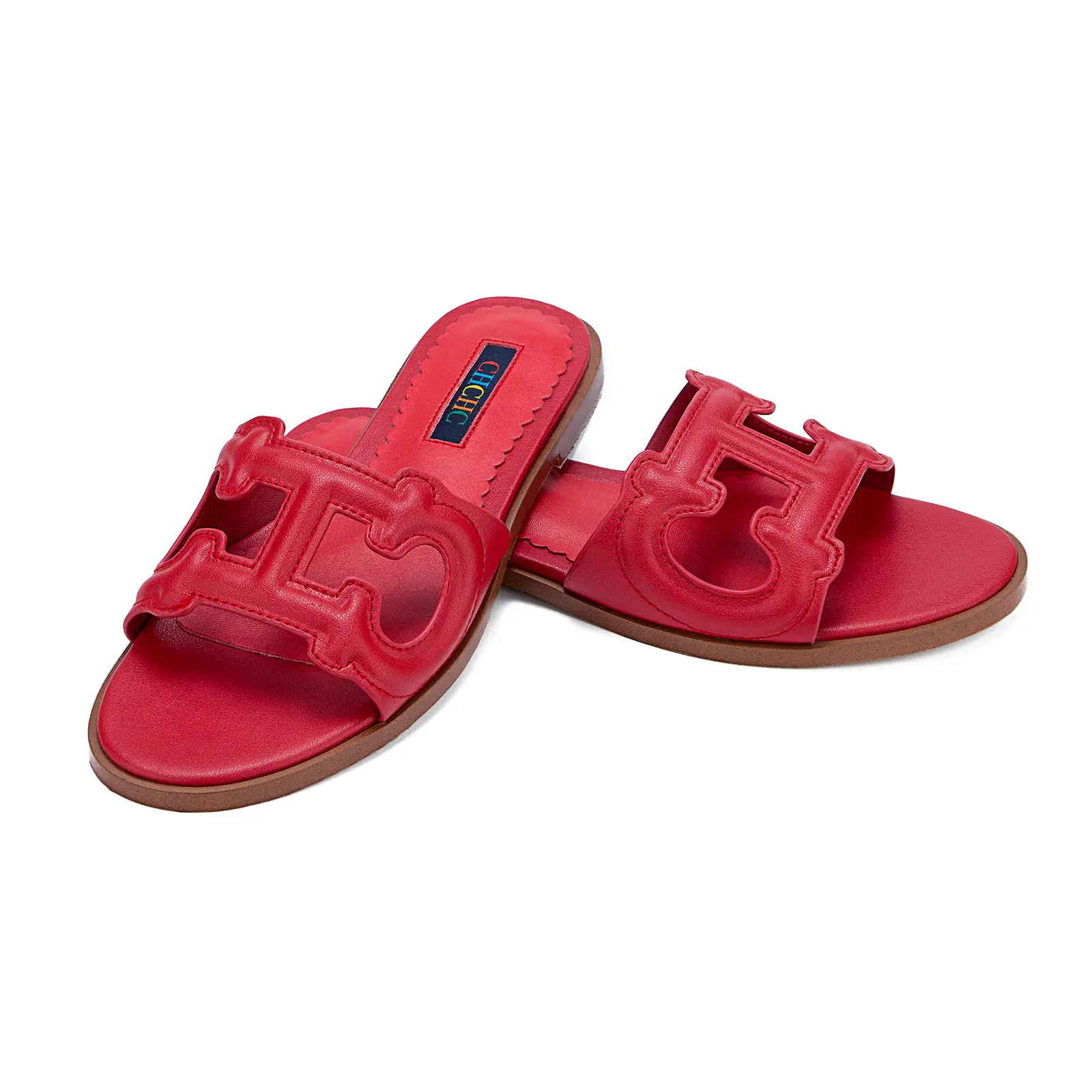 CH Women's Solid Color Slippers for Outings, Exquisite and Fashionable Brand, Versatile Casual Women's Flat Shoes