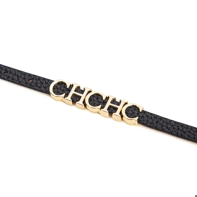 CH Women's Bracelet 2025 New Fashion Letters Retro Simple Leather Women's Bracelet Classic Hundred Accessories Hand Jewellery