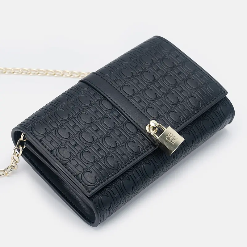 CH Fashion Letter Print Chain Bag With Lock Design High Quality PU Material Women's New Style Shoulder Bag 2025