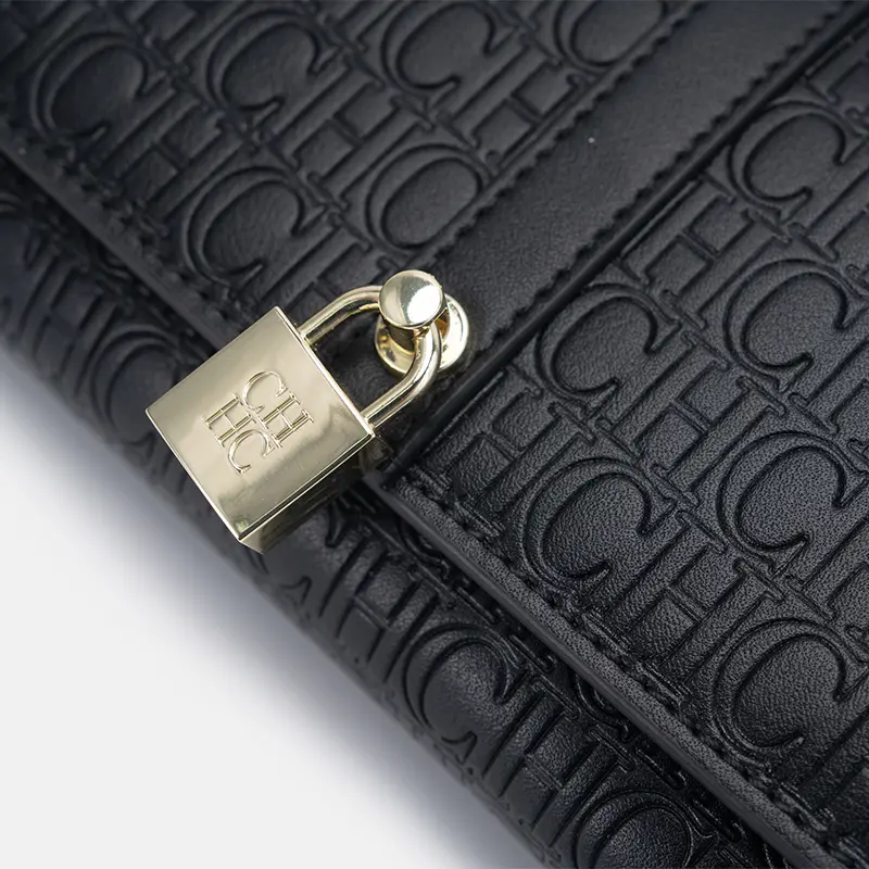 CH Fashion Letter Print Chain Bag With Lock Design High Quality PU Material Women's New Style Shoulder Bag 2025