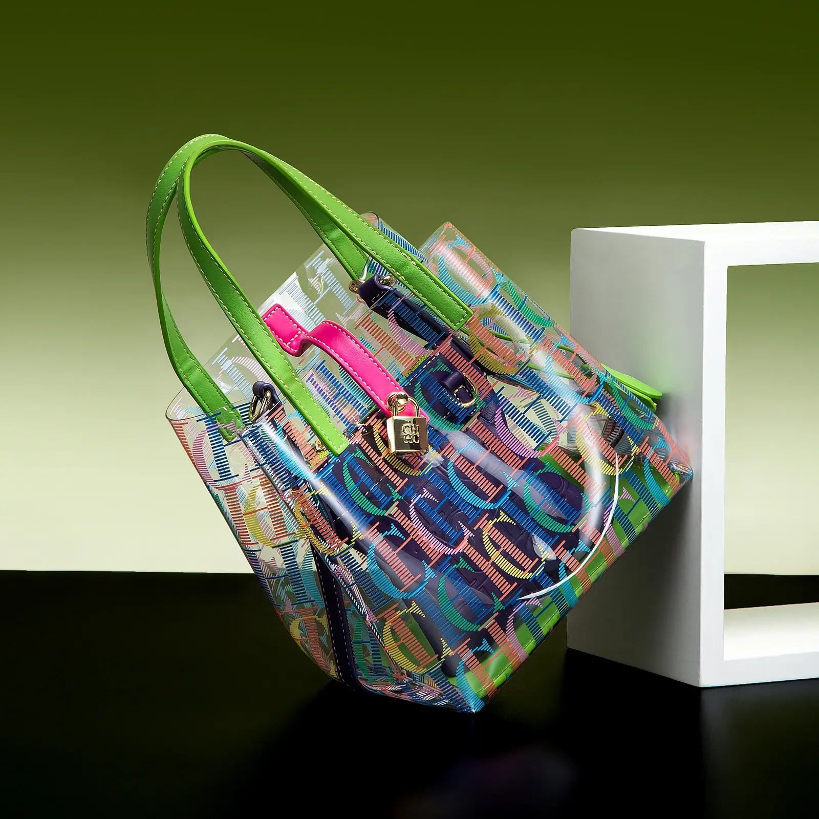 CH Creative Personalized Trend Shoulder Bags Transparent Women's Bags Mother Bag Brand Women's Bags Fashion Design Ladies Tote