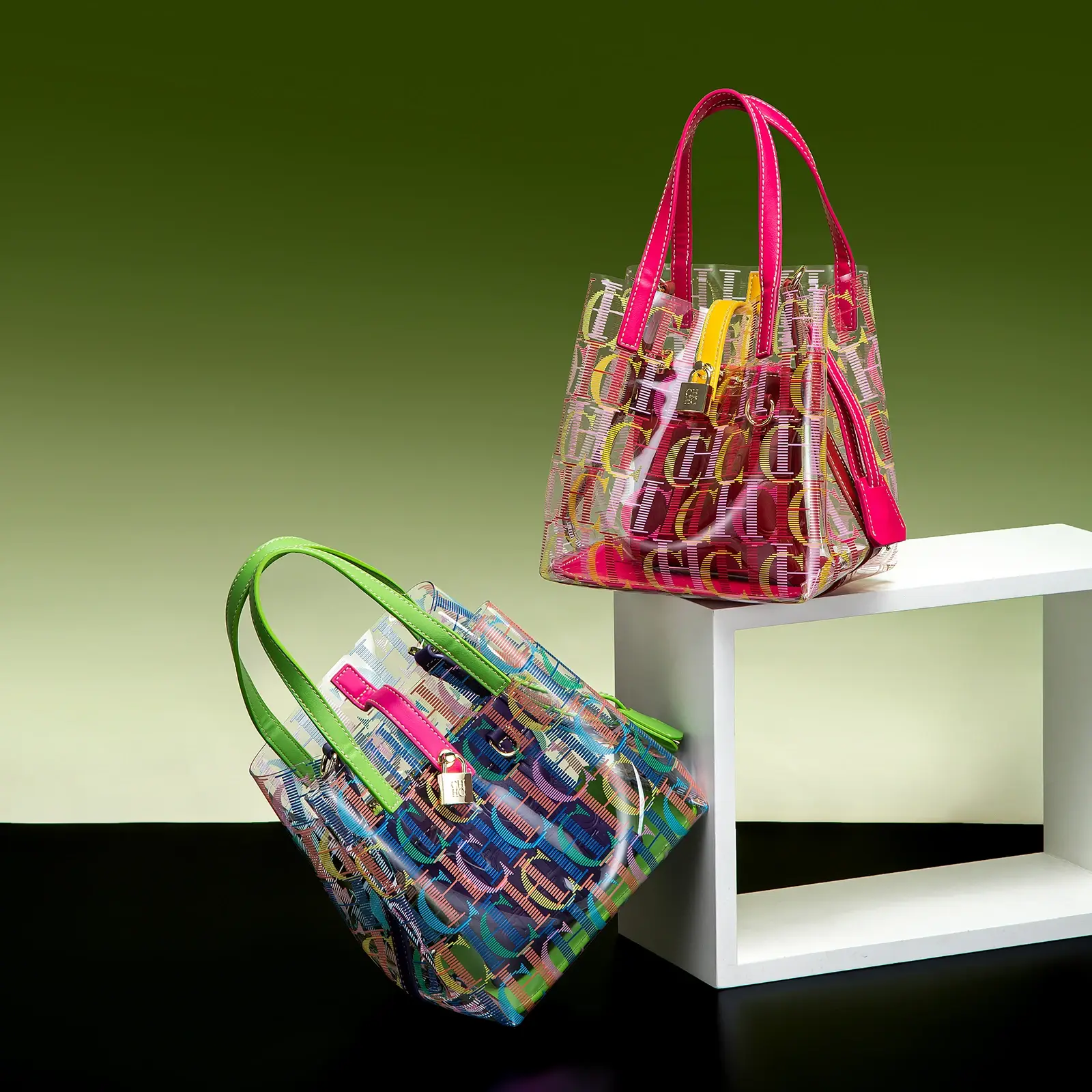 CH Creative Personalized Trend Shoulder Bags Transparent Women's Bags Mother Bag Brand Women's Bags Fashion Design Ladies Tote