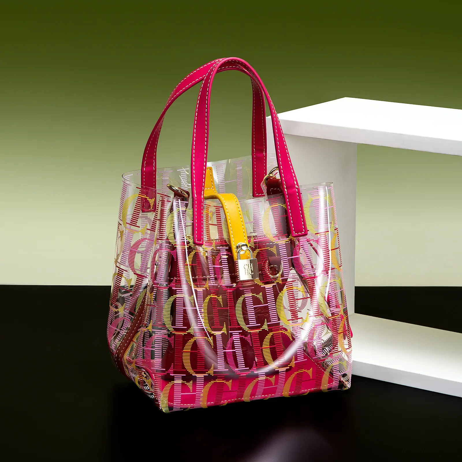 CH Creative Personalized Trend Shoulder Bags Transparent Women's Bags Mother Bag Brand Women's Bags Fashion Design Ladies Tote