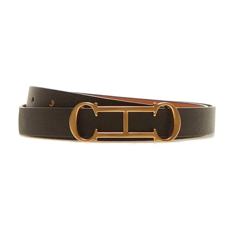CH Fashion Women's Belt Designer PVC Material Length Adjustable Perforated Gift Box Packaging 2025 New Women's Belt