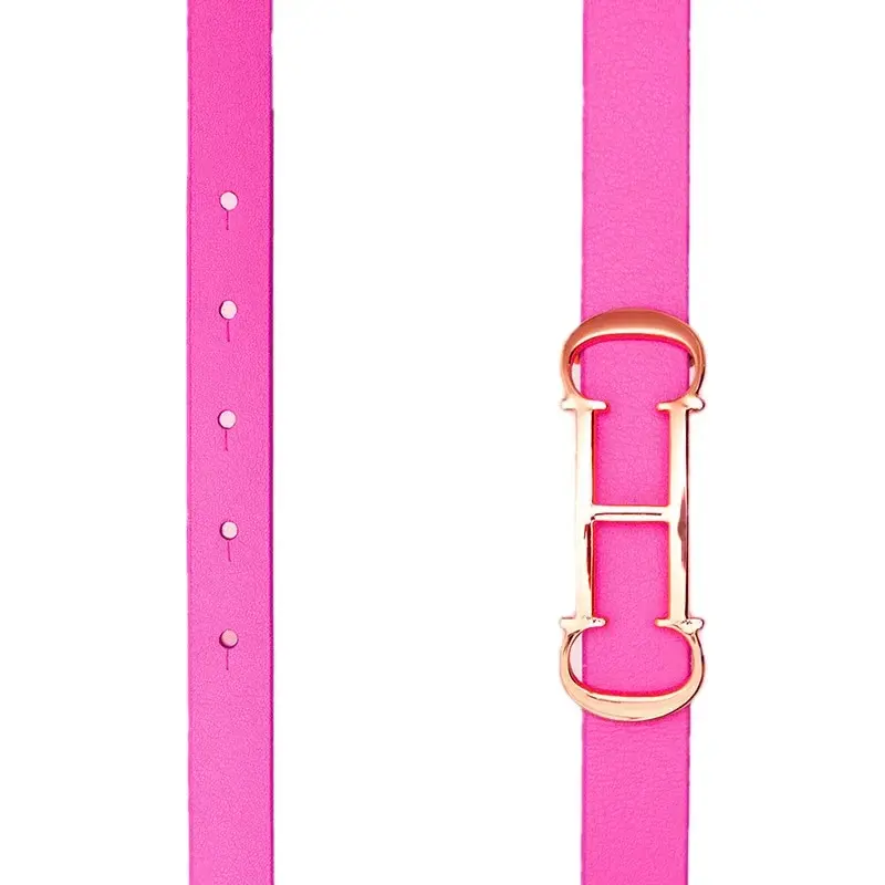 CH Fashion Women's Belt Designer PVC Material Length Adjustable Perforated Gift Box Packaging 2025 New Women's Belt