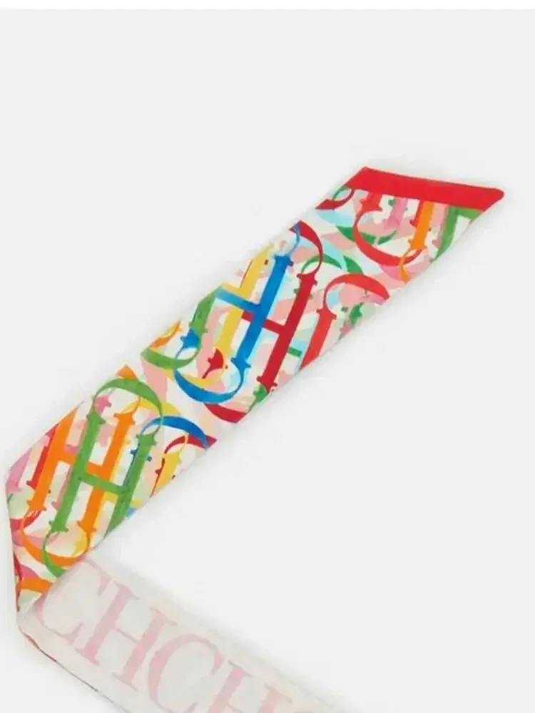 CH Women's Wrist 2025 Spring New Multi-purpose Silk Scarf Luggage Accessory Set Back Strap Scarf Fashion Luggage Decorations