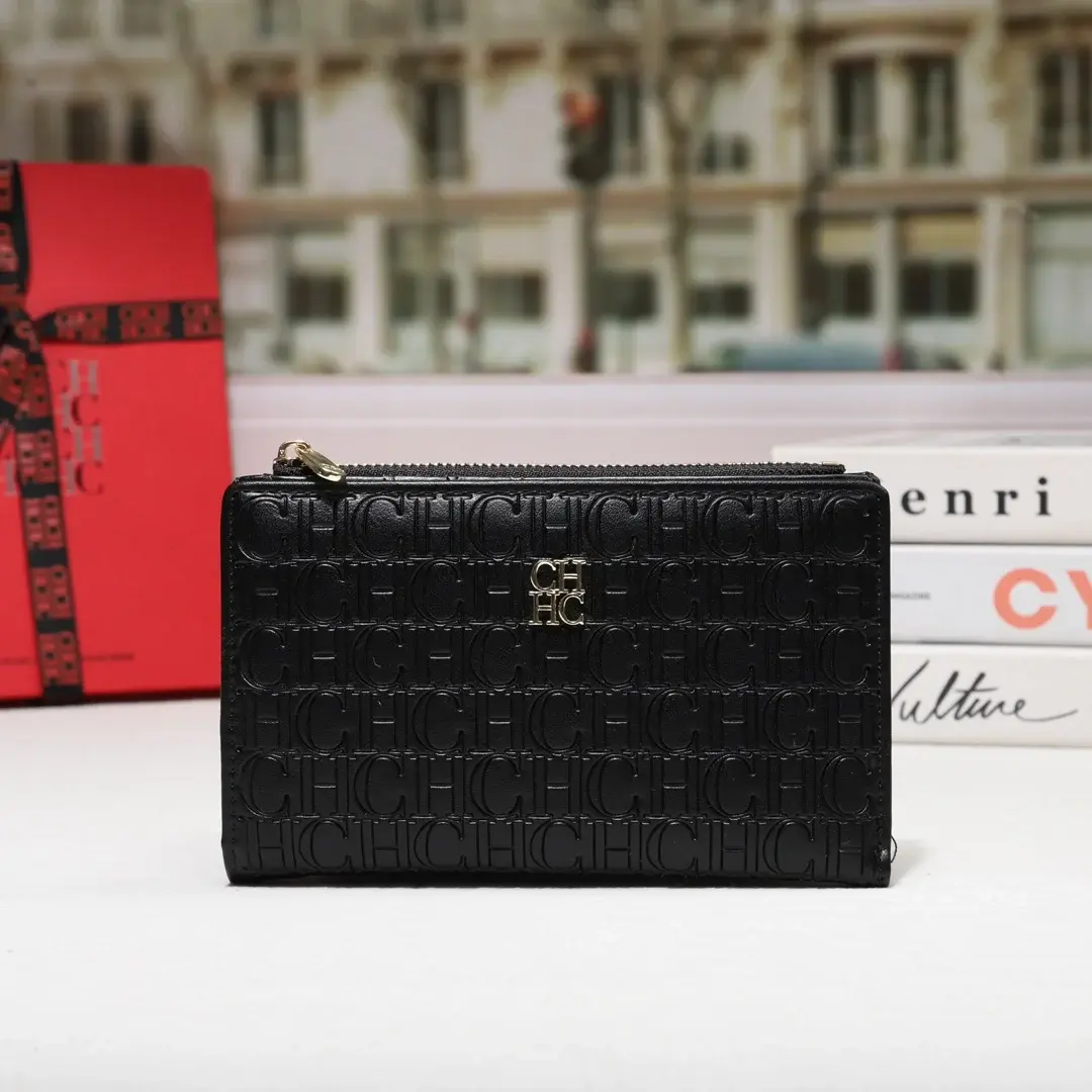 CH Compact Fashion Money Clip Multiple Women's Wallet Multi Color Elegant Simple Color Convenient Packaging Box Box Women's Card