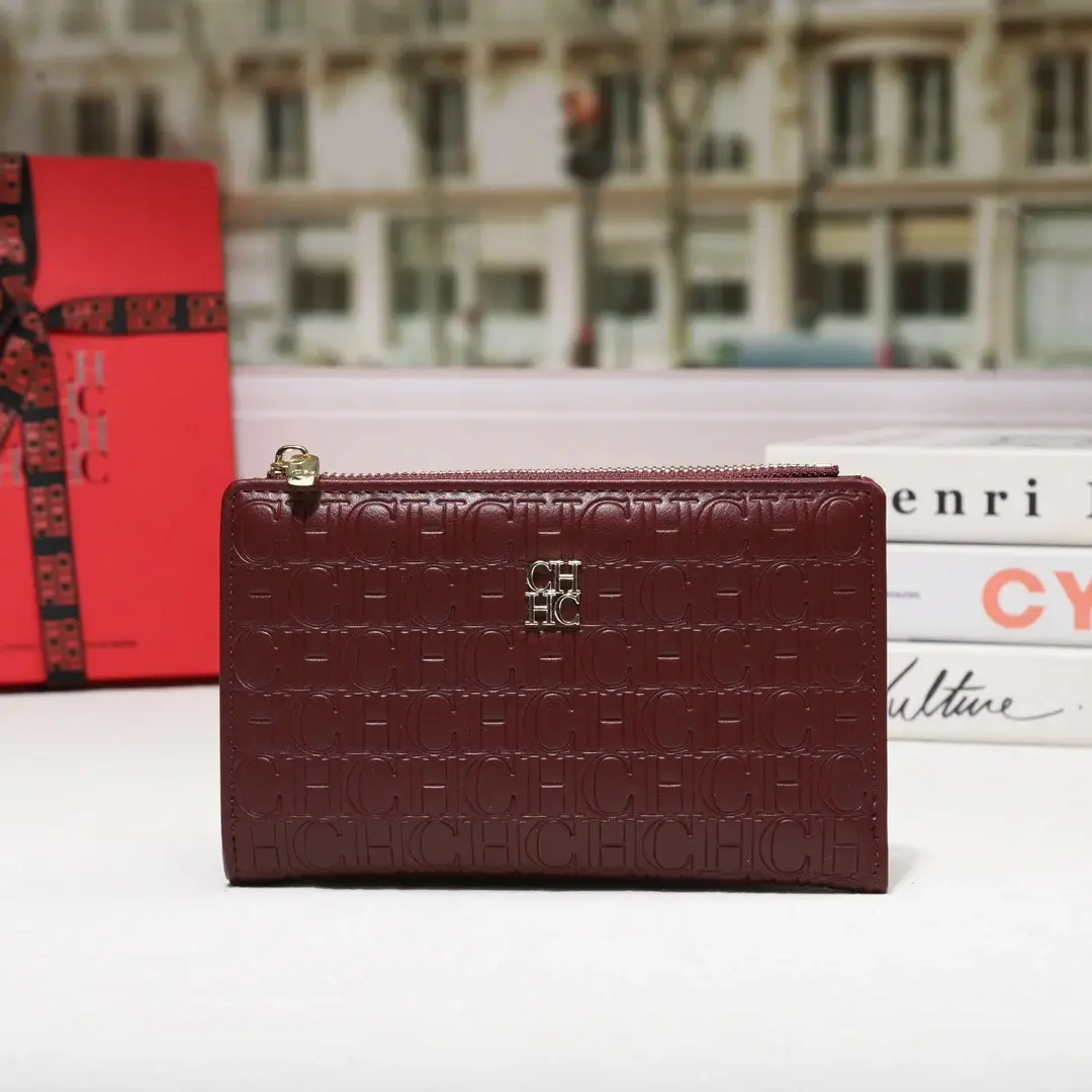 CH Compact Fashion Money Clip Multiple Women's Wallet Multi Color Elegant Simple Color Convenient Packaging Box Box Women's Card
