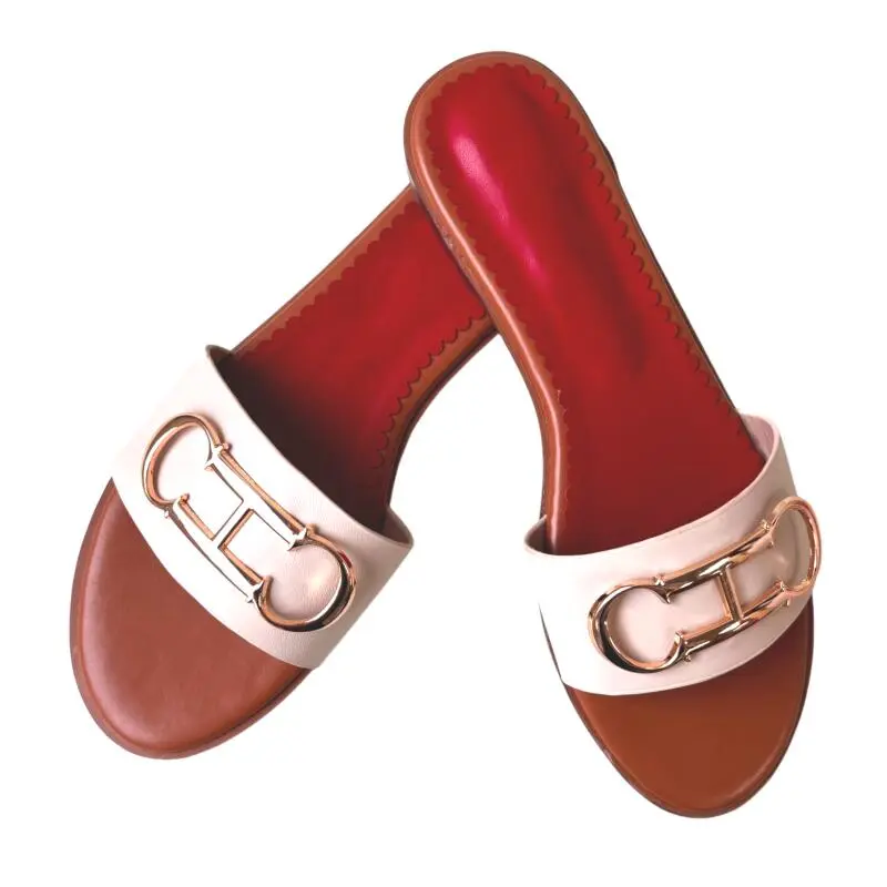 CH Simple Solid Color Design Wear Beach Ladies Slippers 2025 New Everyday Style Fashion Solid Color Office Women's Slippers