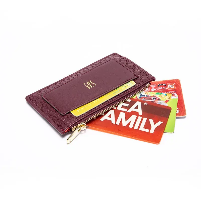 CH Women's Wallet Fashion Retro  Temperament Women's Bag Button Folding Monogram Printed Metal Zipper Leather Bag Card Women's