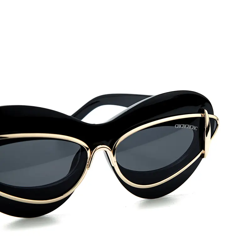 CH Designer High Quality Gradient Leg Fashion Sunglasses Casual Style Versatile Adult Square Frame Sunglasses